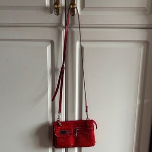 Liz Claiborne Vibrant Red Crossbody Bag